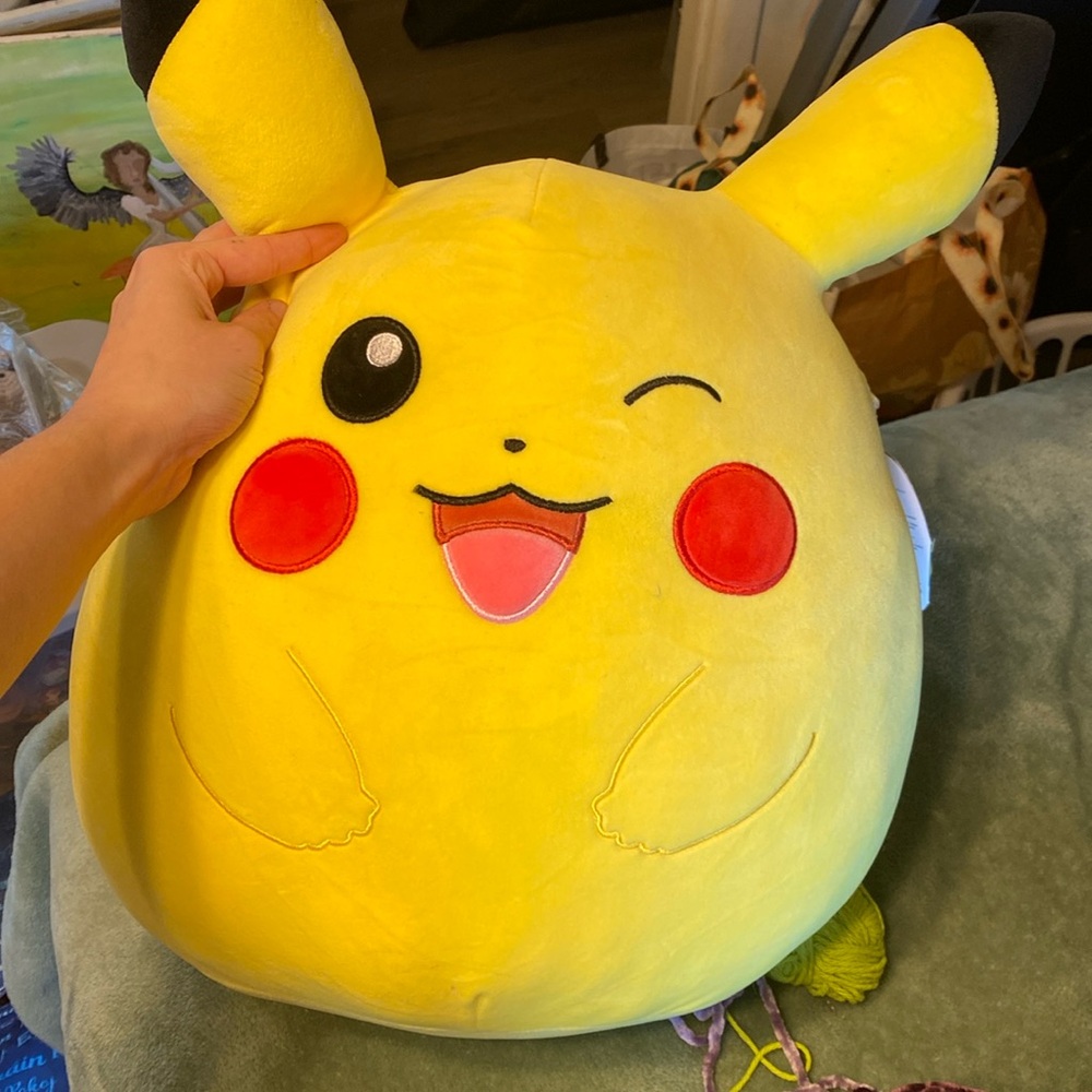 Pikachu Squishmallow with tag